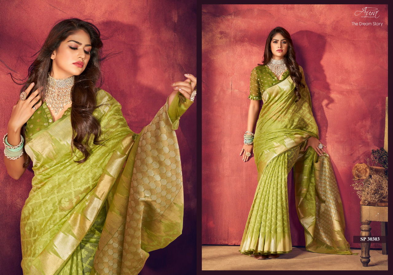 Aura The Dream Story Designer Fancy Wear Wholesale Designer Sarees Catalog
